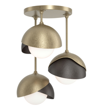 Hubbardton Forge - Canada 121374-SKT-84-14-GG0711 - Brooklyn 3-Light Double Shade Semi-Flush