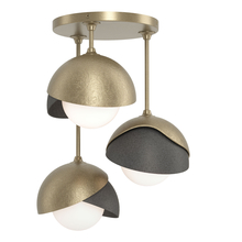 Hubbardton Forge - Canada 121374-SKT-84-20-GG0711 - Brooklyn 3-Light Double Shade Semi-Flush