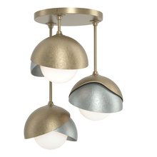 Hubbardton Forge - Canada 121374-SKT-84-82-GG0711 - Brooklyn 3-Light Double Shade Semi-Flush