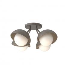 Hubbardton Forge - Canada 121375-SKT-07-07-GG0711 - Brooklyn 4-Light Single Shade Semi-Flush