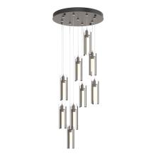 Hubbardton Forge - Canada 131104-SKT-LONG-05-ZM0065 - Exos Glass 9-Light Pendant