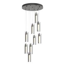 Hubbardton Forge - Canada 131104-SKT-LONG-07-ZM0065 - Exos Glass 9-Light Pendant