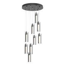 Hubbardton Forge - Canada 131104-SKT-LONG-10-ZM0065 - Exos Glass 9-Light Pendant