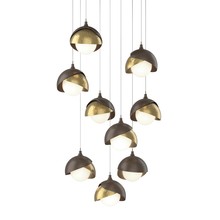 Hubbardton Forge - Canada 131105-SKT-LONG-05-86-GG0711 - Brooklyn 9-Light Double Shade Pendant