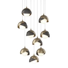 Hubbardton Forge - Canada 131105-SKT-LONG-84-20-GG0711 - Brooklyn 9-Light Double Shade Pendant