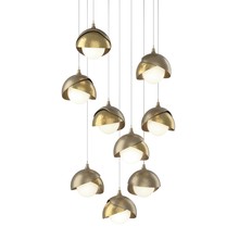 Hubbardton Forge - Canada 131105-SKT-LONG-84-86-GG0711 - Brooklyn 9-Light Double Shade Pendant