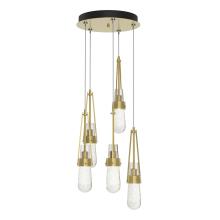 Hubbardton Forge - Canada 131120-SKT-LONG-86-YG0434 - Link 5-Light Blown Glass Pendant