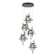 Hubbardton Forge - Canada 131126-SKT-LONG-05-II0728 - Tura 5-Light Seeded Glass Pendant