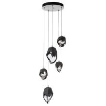 Hubbardton Forge - Canada 131139-SKT-LONG-05-BP0756 - Chrysalis 5-Light Mixed Crystal Pendant