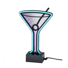AFJ - Adesso SL3718-01 - Infinity Neon Martini Glass Table/Wall Lamp