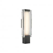 Alora Lighting WV374118UBCR - Alai 17-in Urban Bronze/Ribbed Glass LED Wall Vanity