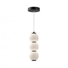 Alora Lighting PD530313MBOP-UNV - Bijou 7-in Matte Black/Opal Matte Glass LED Pendant