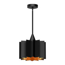 Alora Lighting PD528412MB - Plisse 12-in Matte Black 1 Light Pendant