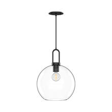 Alora Lighting PD601710MBCL - Soji 10-in Clear Glass/Matte Black 1 Light Pendant