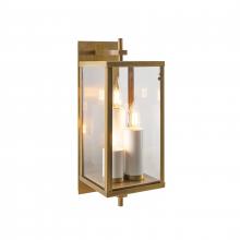 ELK Home 1150-AG-CL - Back Bay 16.75'' High 3-Light Outdoor Sconce - Aged Brass