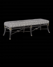 Currey 7000-0492 - Scarlett Black Bench, Marrazzo