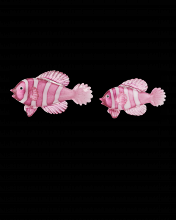 Currey 1200-0563 - Rialto Magenta Glass Fish Set