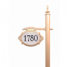 SNOC 1738-09-LD - Florence - Horizontal address plaque for post - 1738